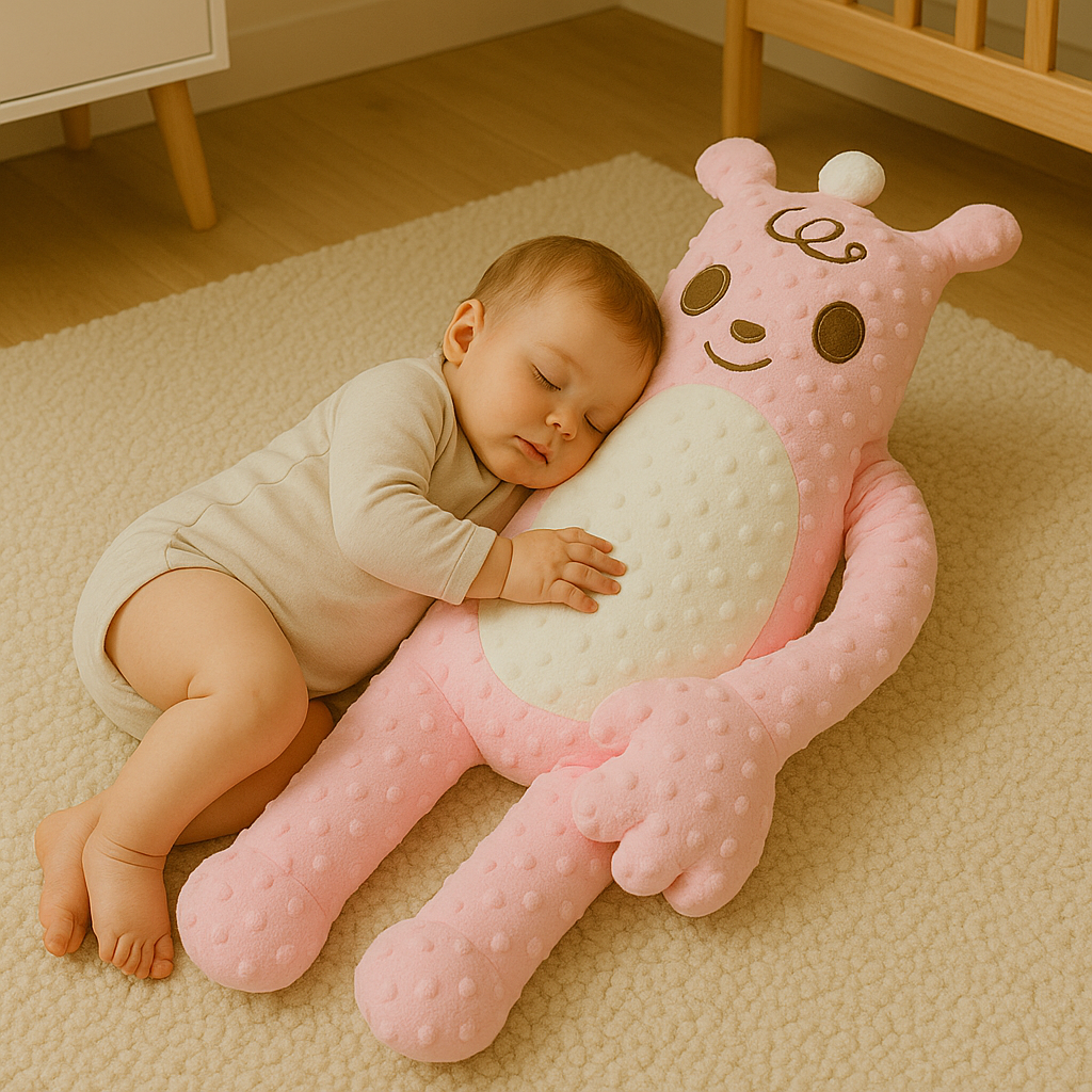 Peluche Apaisante Bébé - Ours - Coussin Deco