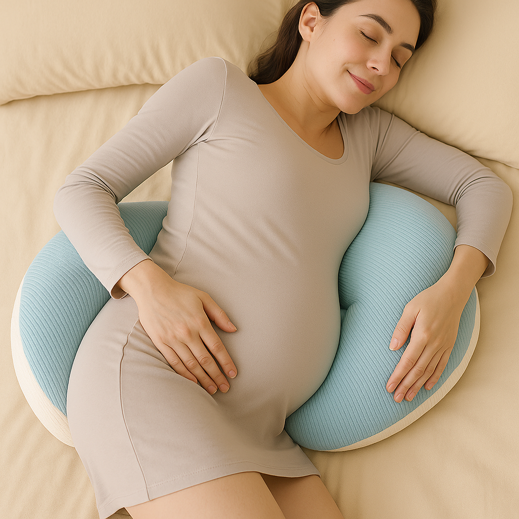 Coussin de Maternité - Bleu Clair & Confort Ergonomique - Coussin Deco