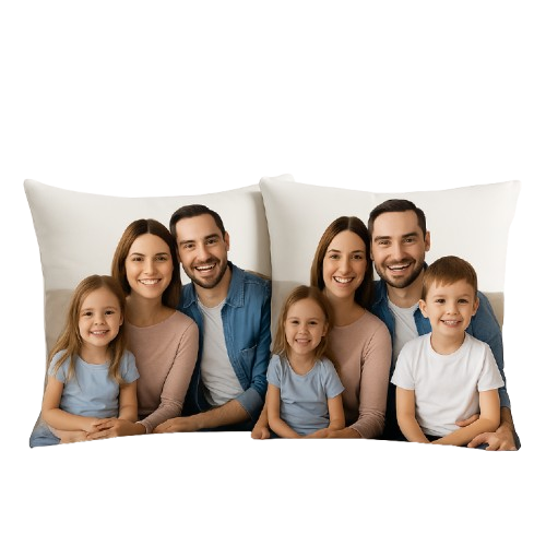 Housse de Coussin Personnalisée - Impression Recto Verso - Coussin Deco
