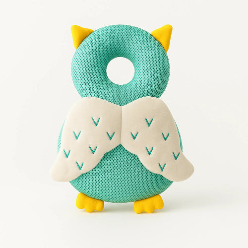 Coussin Anti-Chute Bébé - Chouette, fond blanc | Coussin-deco.fr