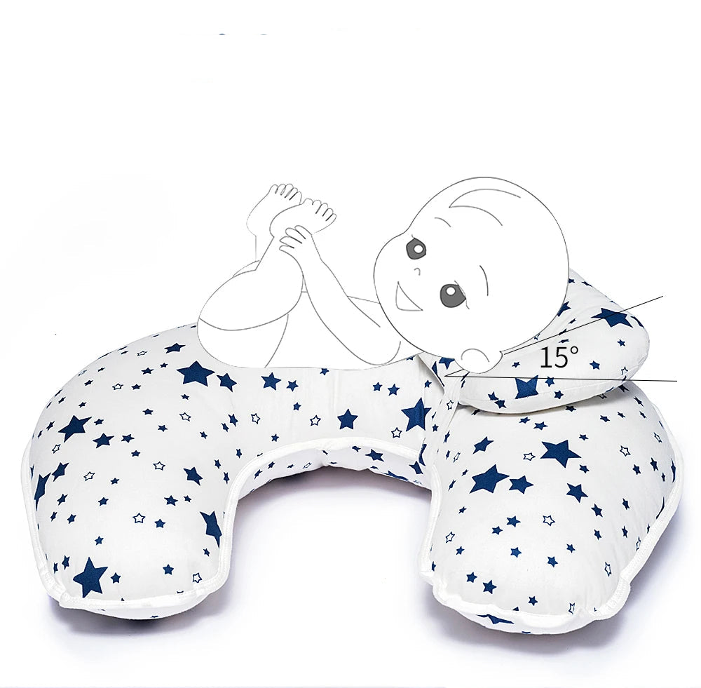 Coussin d'Allaitement - Motif Etoilé Bleu - Coussin Deco