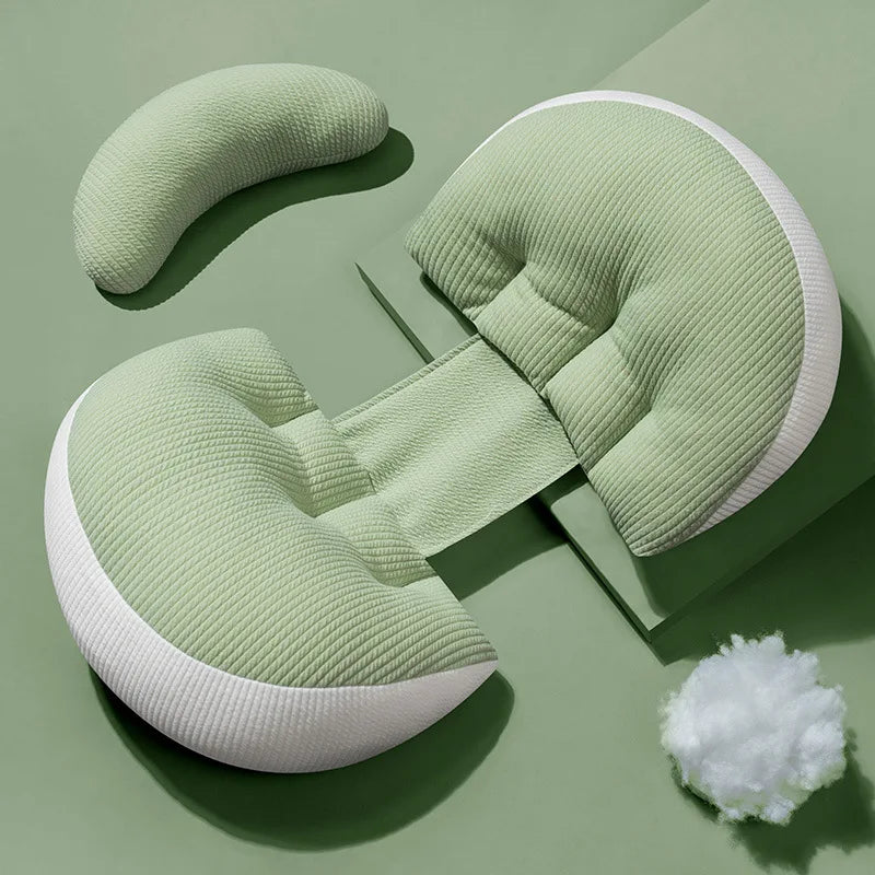 Coussin de Maternité - Vert Pâle & Confort Lombaire - Coussin Deco