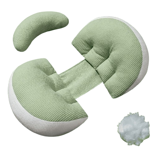Coussin de Maternité - Vert Pâle & Confort Lombaire - Coussin Deco
