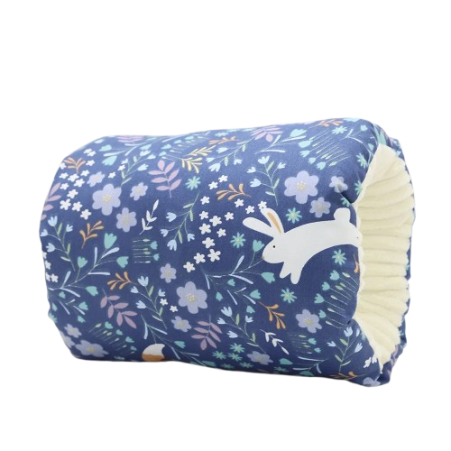 Coussin d'Allaitement Bébé - Lapins et Fleurs - Coussin Deco