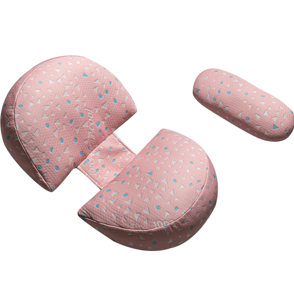 Coussin de Grossesse - Rose Motif Triangle - Coussin Deco