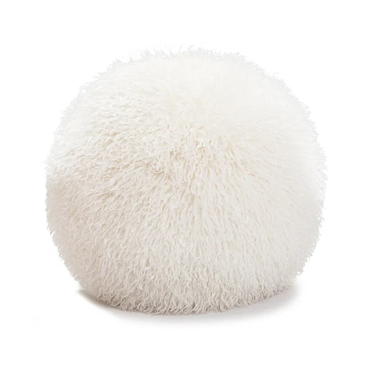 Housse de Coussin en Fausse Fourrure - Blanc Douceur Luxueuse - Coussin Deco