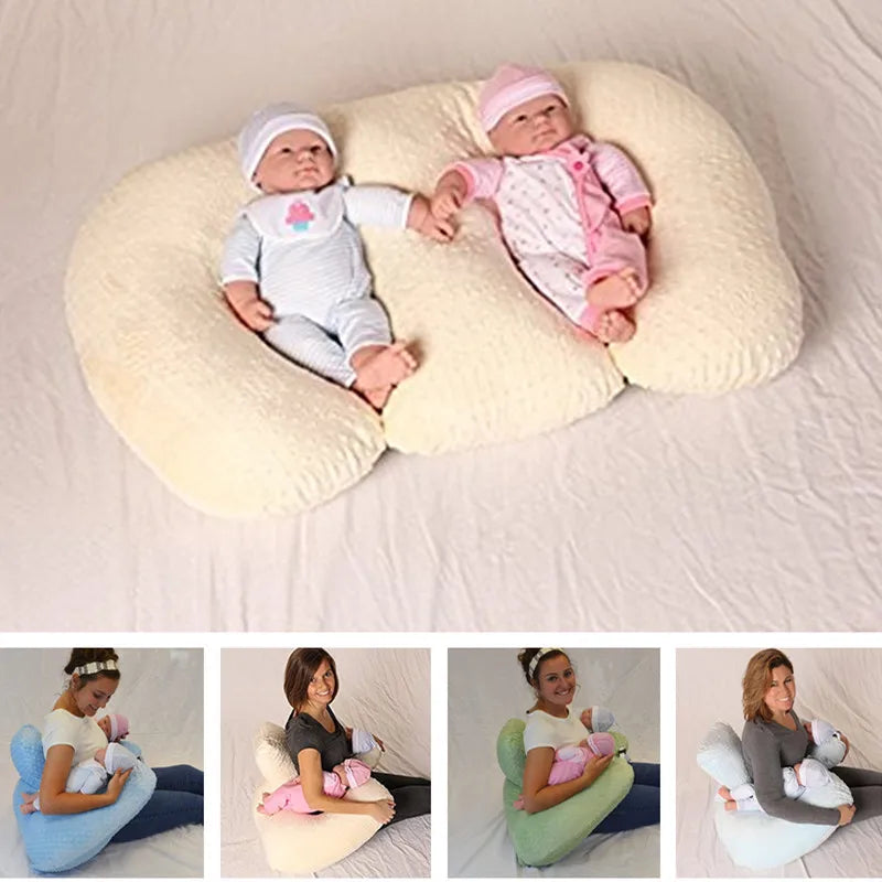 Coussin d'Allaitement Jumeaux - Blanc Doux - Coussin Deco