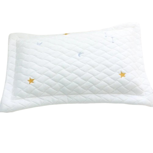 Taie d'Oreiller Bébé en Coton - Motif Étoiles Brodées - Coussin Deco