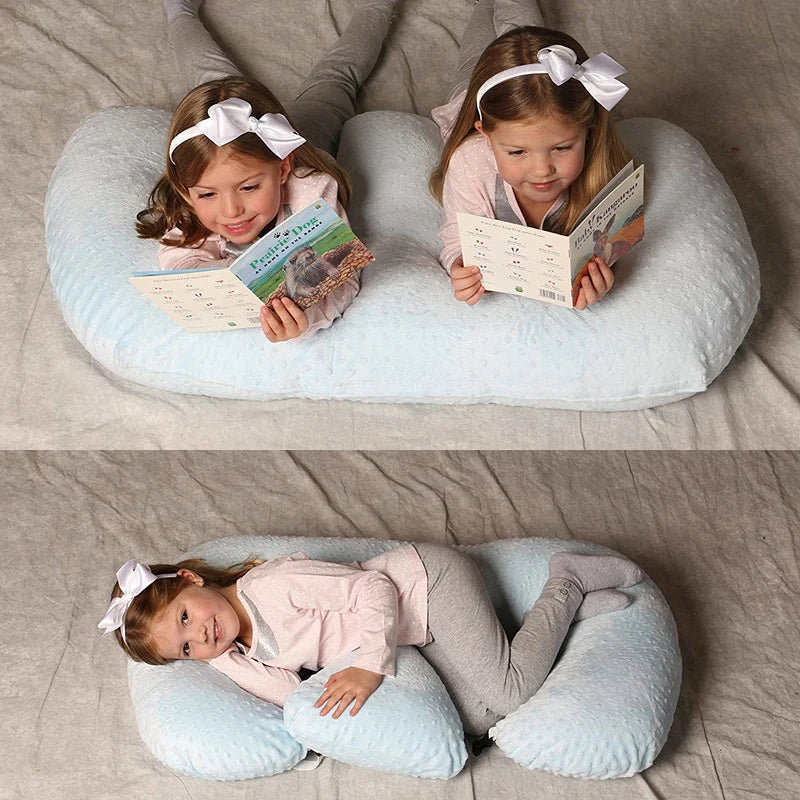 Coussin d'Allaitement Jumeaux - Bleu Ciel - Coussin Deco