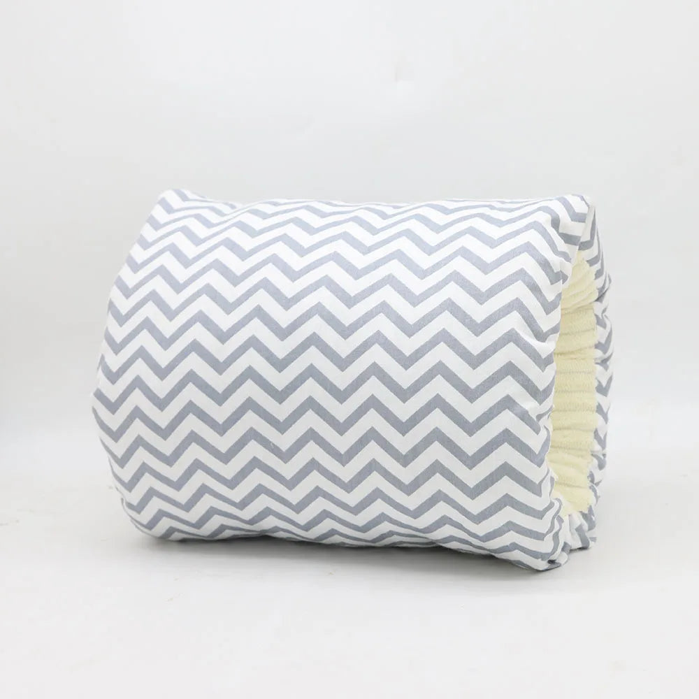 Coussin d'Allaitement Confort - Chevron Gris - Coussin Deco