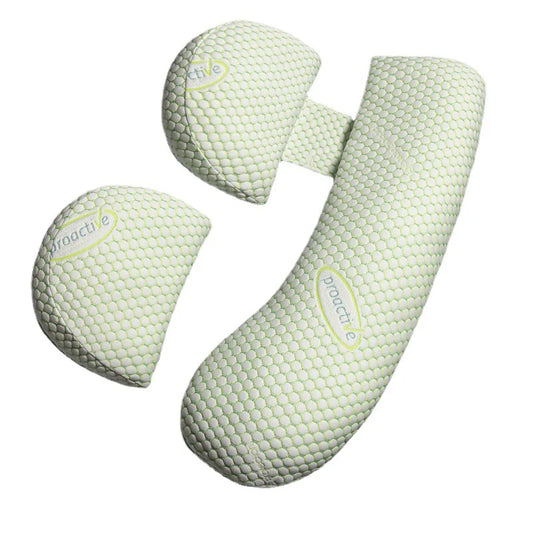 Coussin de Maternité - Motif Alvéolé Vert - Coussin Deco