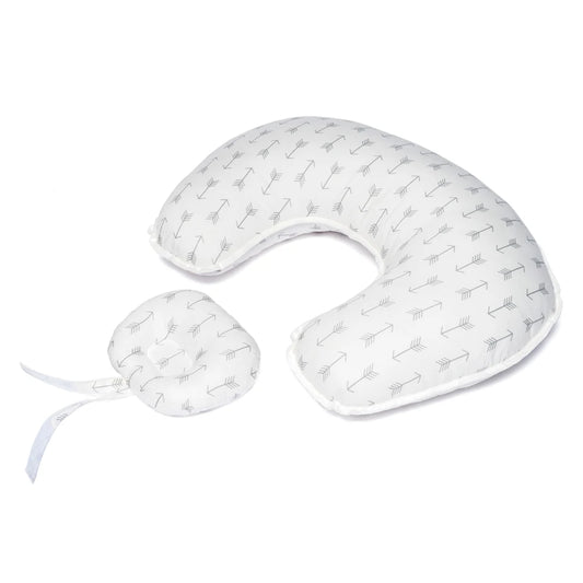 Coussin d'Allaitement - Motif Flèches Grises - Coussin Deco