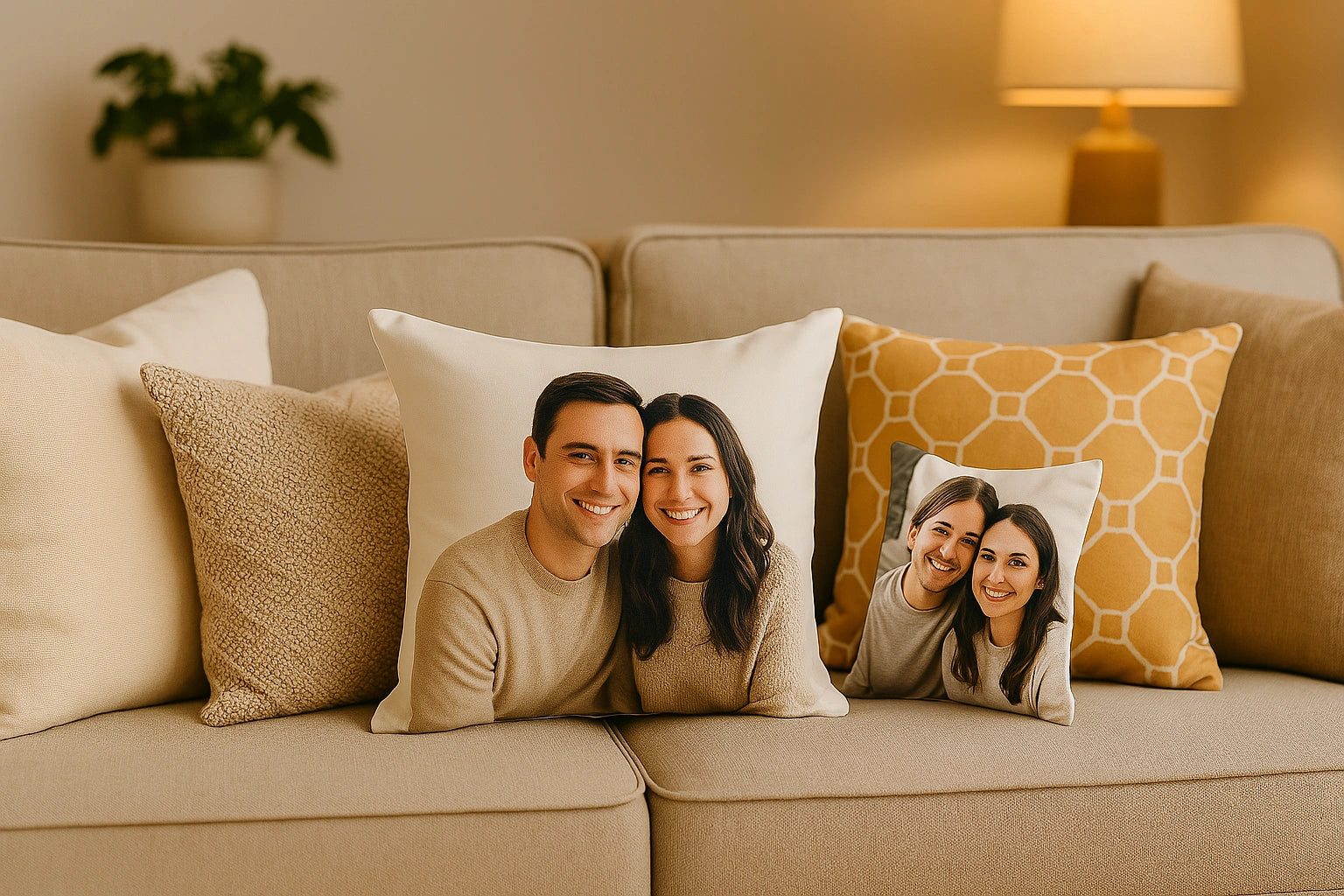 Housse de Coussin Personnalisée - Impression Recto Verso - Coussin Deco