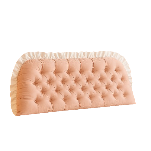 Coussin Tête de Lit - Rose Clair avec Volants - Coussin Deco