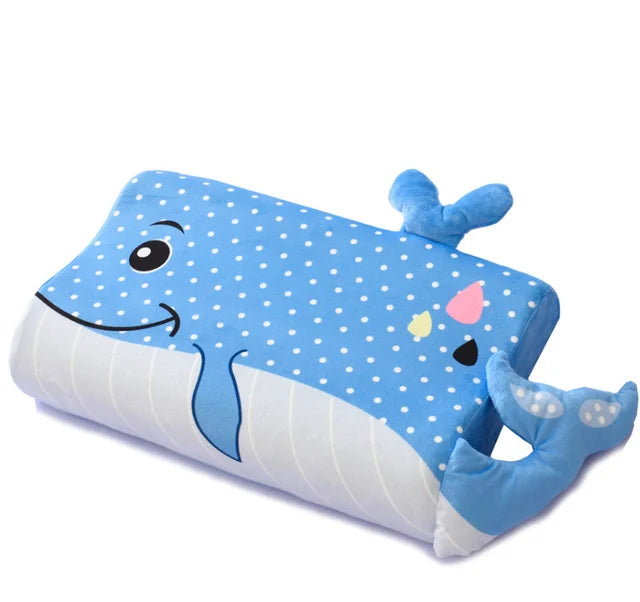 Oreiller Enfant Mémoire de Forme - Baleine - Coussin Deco