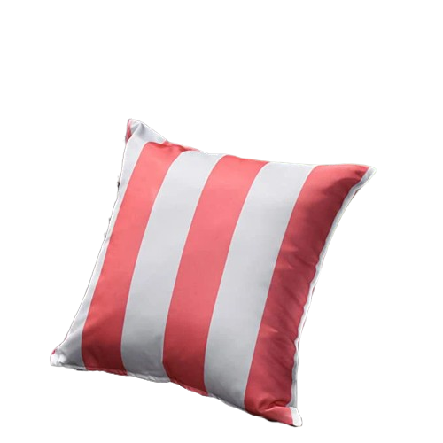 Housse de Coussin Extérieur Étanche - Rayures Roses