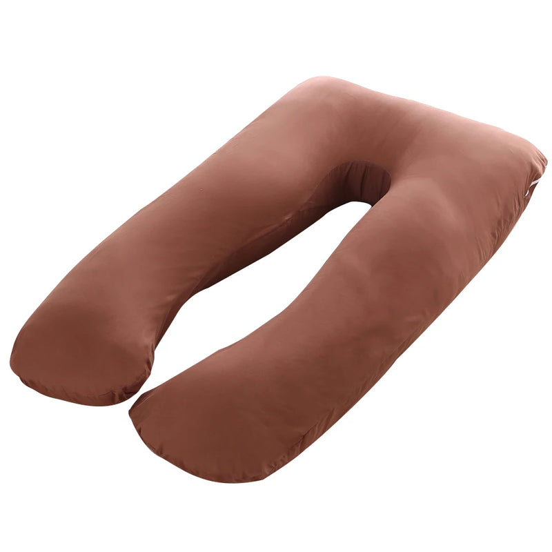 Housse de Coussin Grossesse en U - Marron - Coussin Deco