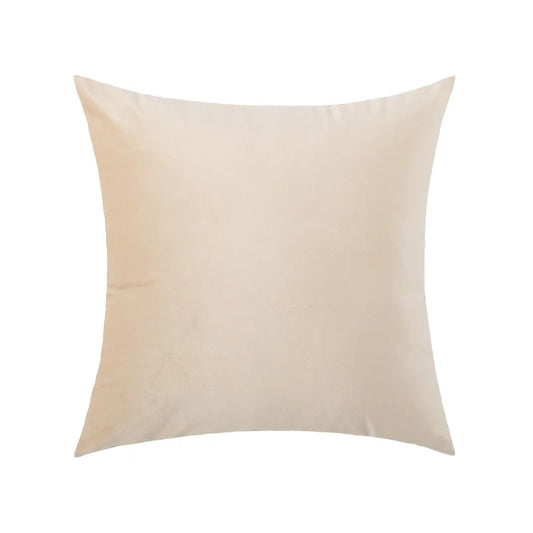 Housse de Coussin Uni - Beige Épuré en Coton Doux - Coussin Deco