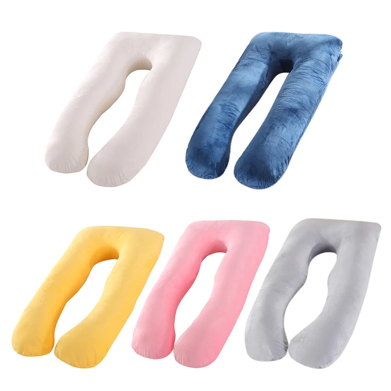 Coussin de Grossesse en U - Bleu Velours - Coussin Deco