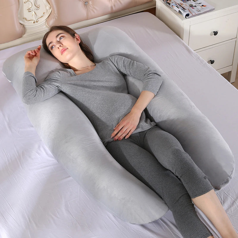 Coussin de Grossesse en U - Gris Clair - Coussin Deco