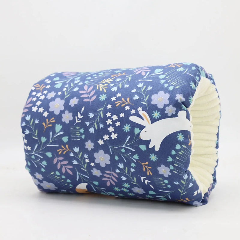 Coussin d'Allaitement Bébé - Lapins et Fleurs - Coussin Deco
