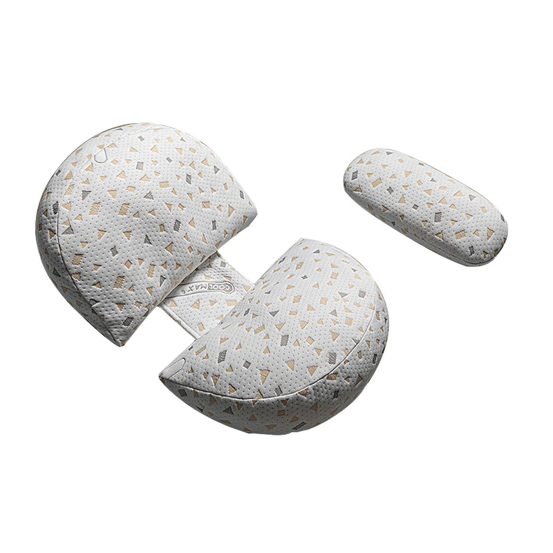 Coussin de Grossesse - Gris Motif Géométrique - Coussin Deco