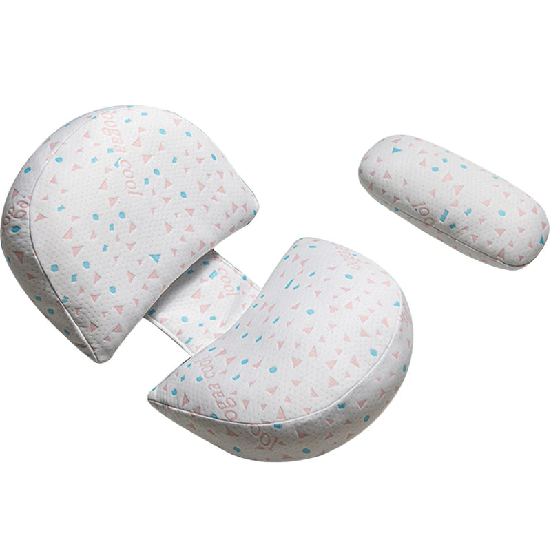 Coussin de Grossesse - Blanc Motif Géométrique - Coussin Deco