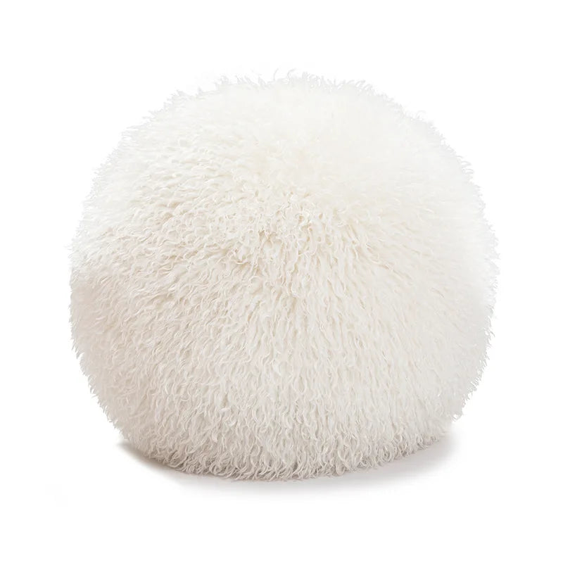 Housse de Coussin en Fausse Fourrure - Blanc Douceur Luxueuse - Coussin Deco
