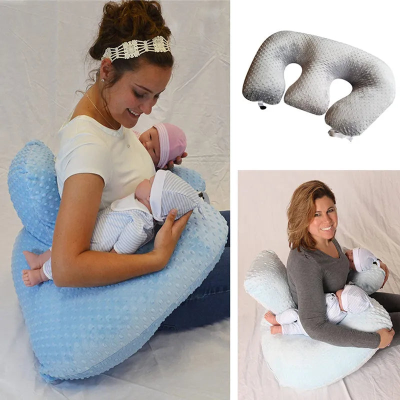 Coussin d'Allaitement Jumeaux - Bleu Ciel - Coussin Deco