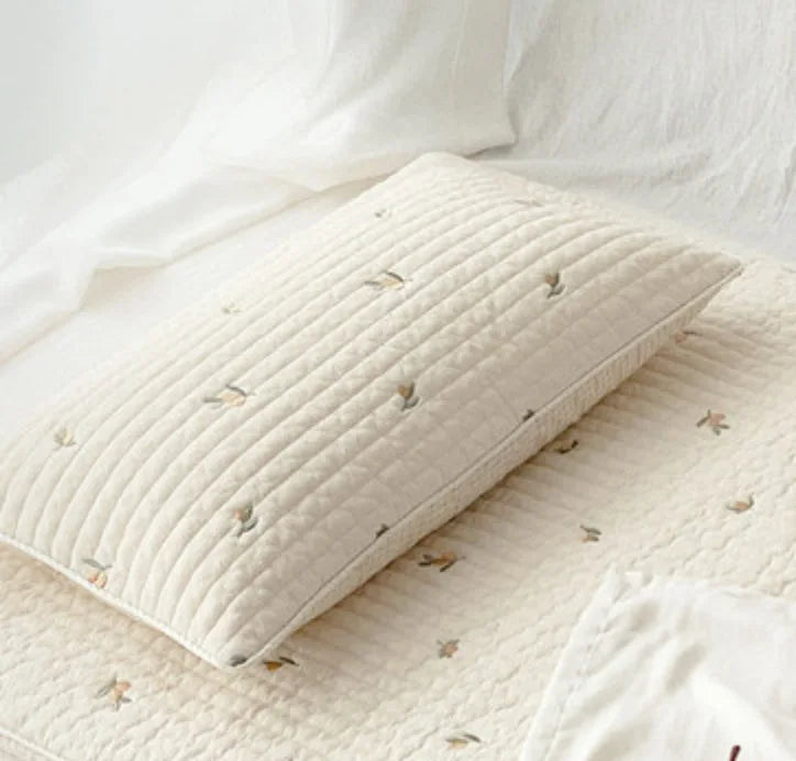 Oreiller Bébé en Coton - Motif Olive Brodé - Coussin Deco