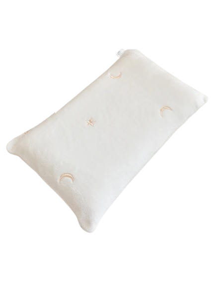 Taie d'Oreiller Bébé en Coton - Motif Étoiles et Lune - Coussin Deco
