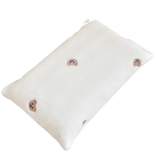 Taie d'Oreiller Bébé en Coton - Motif Ourson - Coussin Deco