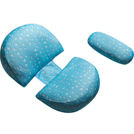 Coussin de Grossesse - Bleu Motif Triangle - Coussin Deco