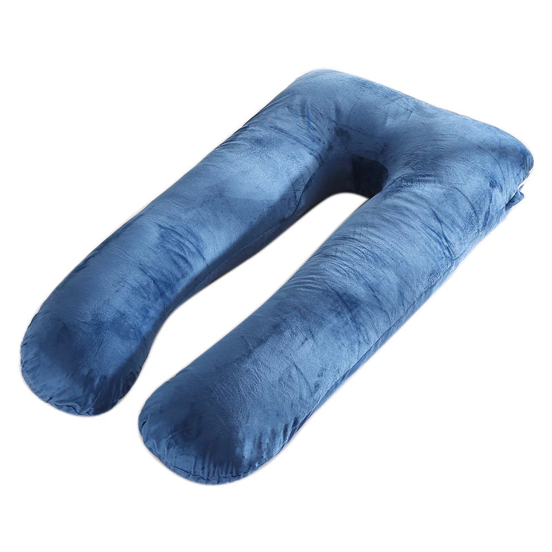 Coussin de Grossesse en U - Bleu Velours - Coussin Deco
